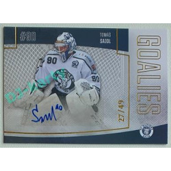 2022/23 Goal Cards Chance Liga 2. série #32 Tomáš Sajdl Goalies Autograph xx/49