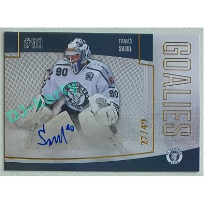 2022/23 Goal Cards Chance Liga 2. série #32 Tomáš Sajdl Goalies Autograph xx/49