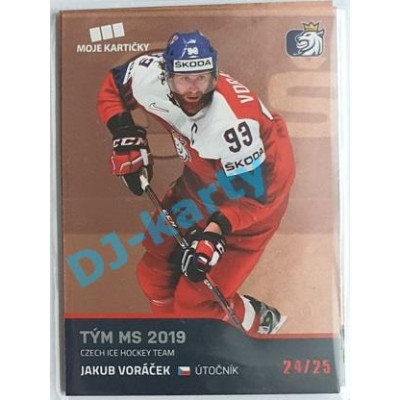 2020 MK reprezentace Jakub Voráček Tým MS 2019 #69 14/25 Red