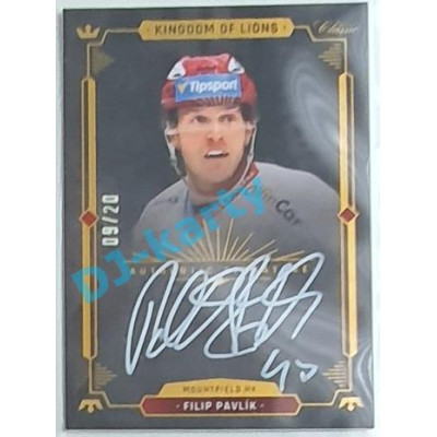 2021 OFS Kingdom of Lions Filip Pavlík #A04 09/20 Authentic Signature WHITE