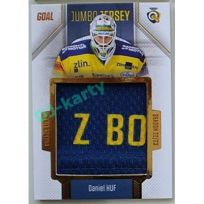 2022/23 Goal Cards Chance Liga 2. série #J-43 Daniel Huf Jumbo Jersey 14/77