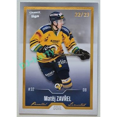 2022/23 Goal Cards Chance Liga Update #494 Matěj Zavřel Gold xx/23