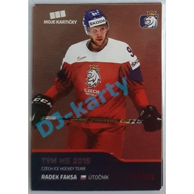 2020 MK reprezentace Radek Faksa Tým MS 2019 #70 01/25 Red