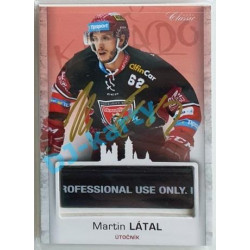 2017 OFS Mountfield Cup Martin Látal #36 2/4 Game Used Stick Gold Signature