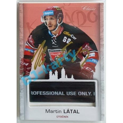 2017 OFS Mountfield Cup Martin Látal #36 2/4 Game Used Stick Gold Signature