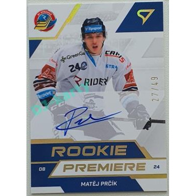 2022/23 Sportzoo ELH 2. série #RPS-MP Matěj Prčík Rookie Premiere Auto xx/49