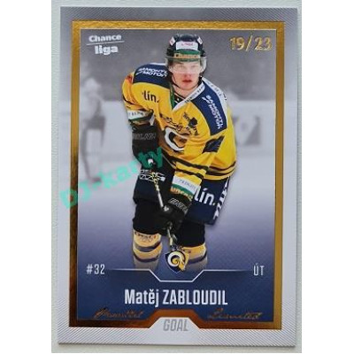 2022/23 Goal Cards Chance Liga Update #495 Matěj Zabloudil Gold xx/23