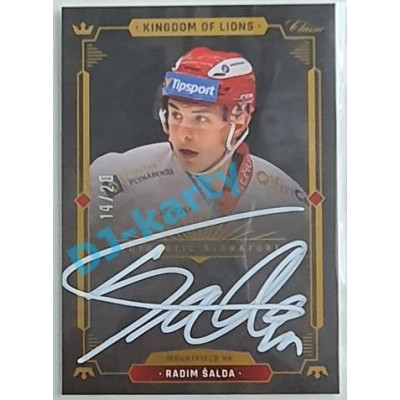 2021 OFS Kingdom of Lions Radim Šalda #A06 14/20 Authentic Signature WHITE
