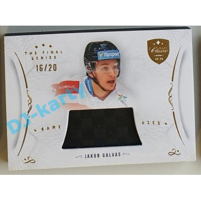 2021/22 OFS The Final Series Jakub Galvas #STI-GAJ 16/20 Game Used Stick Gold