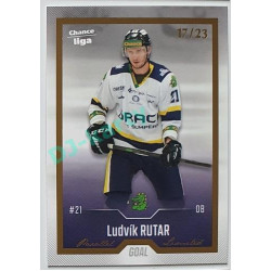 2022/23 Goal Cards Chance Liga 1. série #177 Ludvík Rutar Gold 17/23
