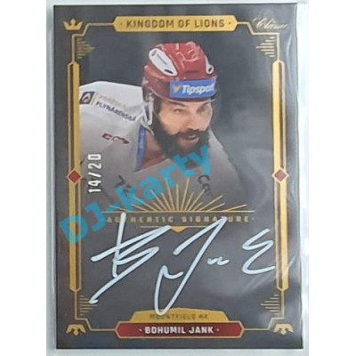 2021 OFS Kingdom of Lions Bohumil Jank #A07 14/20 Authentic Signature WHITE
