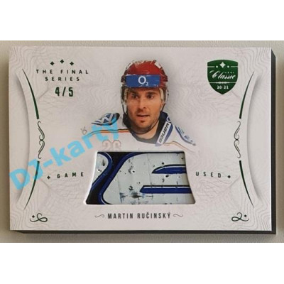 2021/22 OFS The Final Series Martin Ručínský #STI-RUM 4/5 Game Used Stick Emerald