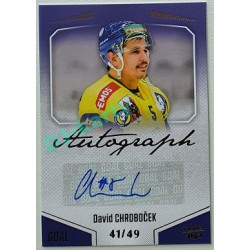 2022/23 Goal Cards Chance Liga 2. série #123 David Chroboček Autograph xx/49