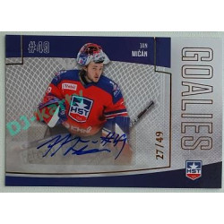 2022/23 Goal Cards Chance Liga 2. série #27 Jan Mičán Goalies Autograph xx/49