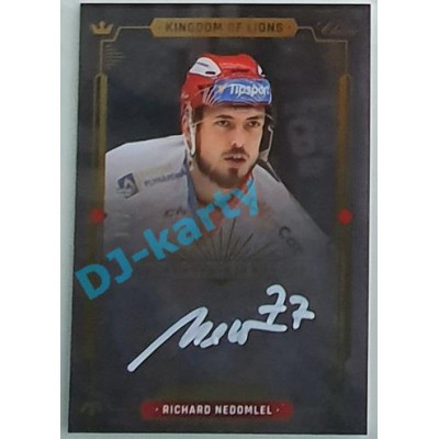 2021 OFS Kingdom of Lions Richard Nedomlel #A08 14/20 Authentic Signature WHITE