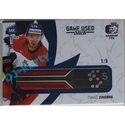 2021 MK reprezentace Tomáš Zohorna #3 1/5 Game used memorabilia Blue