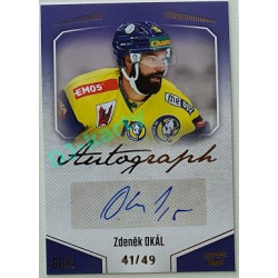 2022/23 Goal Cards Chance Liga 2. série #124 Zdeněk Okál Autograph xx/49