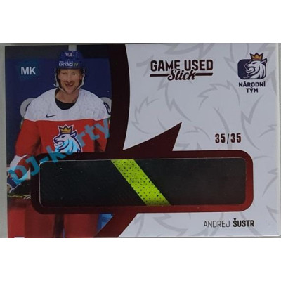 2021 MK reprezentace Andrej Šustr #17 35/35 Game used memorabilia Red
