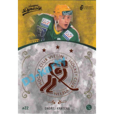 2021 Legendary Cards League Dynasty Vsetín Ondřej Kratěna #99 Cooper 1 of 77