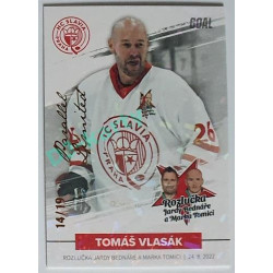 2022/23 Goal Cards Chance Liga 1. série #05 Tomáš Vlasák Rozlučka Slavia Parallel 14/19