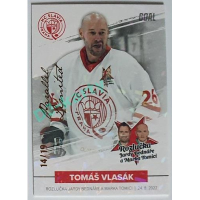 2022/23 Goal Cards Chance Liga 1. série #05 Tomáš Vlasák Rozlučka Slavia Parallel 14/19