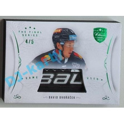 2021/22 OFS The Final Series David Dvořáček #STI-DVD 4/5 Game Used Stick Emerald
