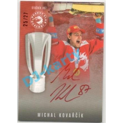 2021/22 OFS The Final Series Michal Kovařčík #TRI-20 25/27 Bonus Signature Champions HC Oceláři Třinec