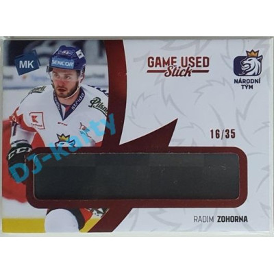 2021 MK reprezentace Radim Zohorna #4 16/35 Game used memorabilia Red
