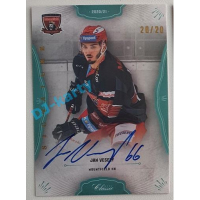 2021/22 OFS The Final Series Jan Veselý #326 20/20 Bonus Signature Rainbow