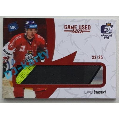 2021 MK reprezentace David Šťastný #12 33/35 Game used memorabilia Red