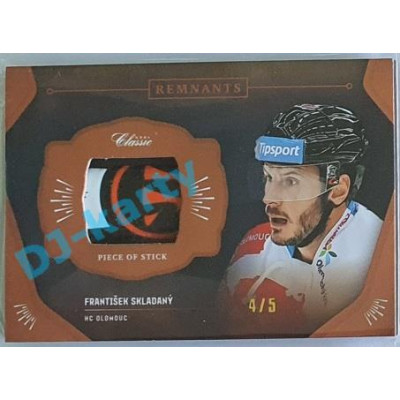 2020/21 OFS 1.série František Skladaný #RPS-FSK 4/5 Game Used Remnants Black Cut