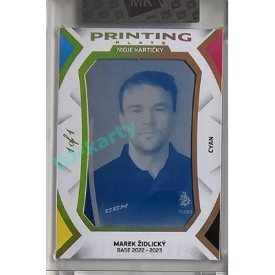 2023 MK The Gamers Extended #PP-MŽ Marek Židlický BASE Printing Plates 2023 Cyan 1of1