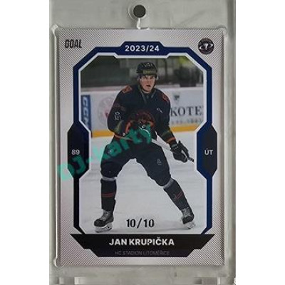 2023/24 Goal cards Chance Liga 2. série #282 Jan Krupička Blue 10/10