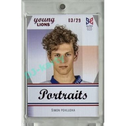 2023/24 Legendary Cards Hlinka Gretzky Cup Young Lions #P-19 Šimon Pohludka Portréty Canvas xx/29