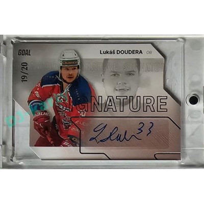2023/24 Goal cards Chance Liga 1. série #S-18 Lukáš Doudera Autograph Silver 19/20