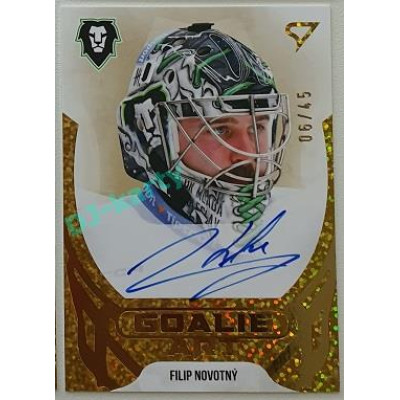 2022/23 Sportzoo ELH 2. série #GAS-FN Filip Novotný Goalie Art AUTO xx/45