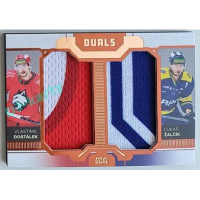 2022/23 Goal Cards Chance Liga Update #D-09 V. Dostálek / L. Žalčík Duals Jersey Bronze 07/30