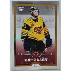 2022/23 Goal Cards Chance Liga Update #409 Václav Karabáček Gold xx/23