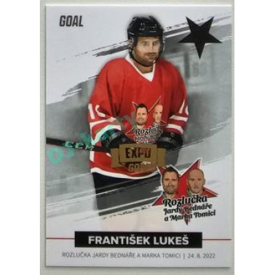 2022 Goal Cards Rozlučka Jardy Bednáře a Marka Tomici #30 František Lukeš Expo Gold 1of3