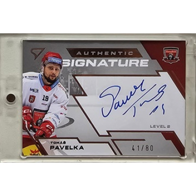 2023/24 Sportzoo ELH 2. serie #SL2-TP Tomáš Pavelka Authentic Signature Level 2 28/80