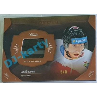 2020/21 OFS 1.série Lukáš Klimek #RPS-LKL 5/5 Game Used Remnants Black Cut