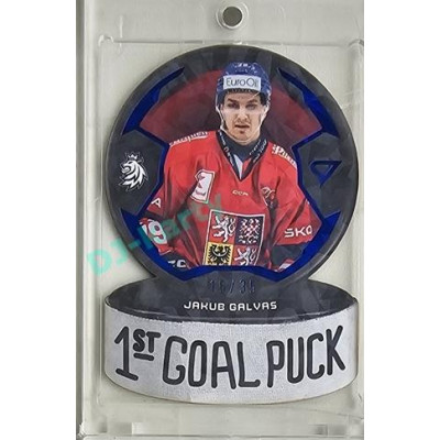 2024 Sportzoo Hokejové ČESKO #GP-01 Jakub Galvas 1st Goal Puck Limited 15/35