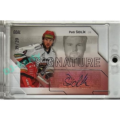 2023/24 Goal cards Chance Liga 1. série #S-15 Petr Šidlík Autograph Silver 19/20