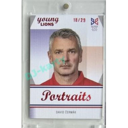 2023/24 Legendary Cards Hlinka Gretzky Cup Young Lions #P-23 David Čermák Portréty Canvas xx/29