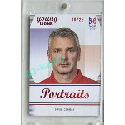 2023/24 Legendary Cards Hlinka Gretzky Cup Young Lions #P-23 David Čermák Portréty Canvas xx/29
