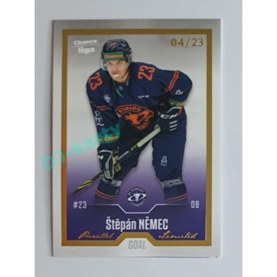 2022/23 Goal Cards Chance Liga 2. série #264 Štěpán Němec Gold 04/23