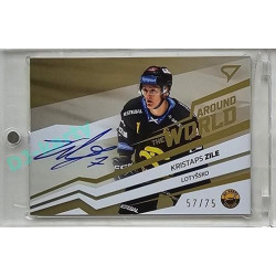 2023/24 Sportzoo ELH 2. serie #AWS-KZ Kristaps Zile Around The World Auto xx/75
