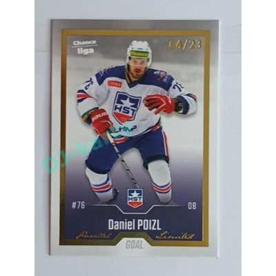 2022/23 Goal Cards Chance Liga 2. série #278 Daniel Poizl Gold 04/23