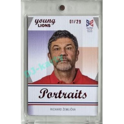 2023/24 Legendary Cards Hlinka Gretzky Cup Young Lions #P-25 Richard Žemlička Portréty Canvas xx/29