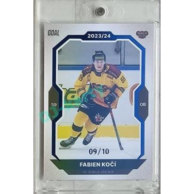 2023/24 Goal cards Chance Liga 2. série #287 Fabien Kočí Blue 09/10